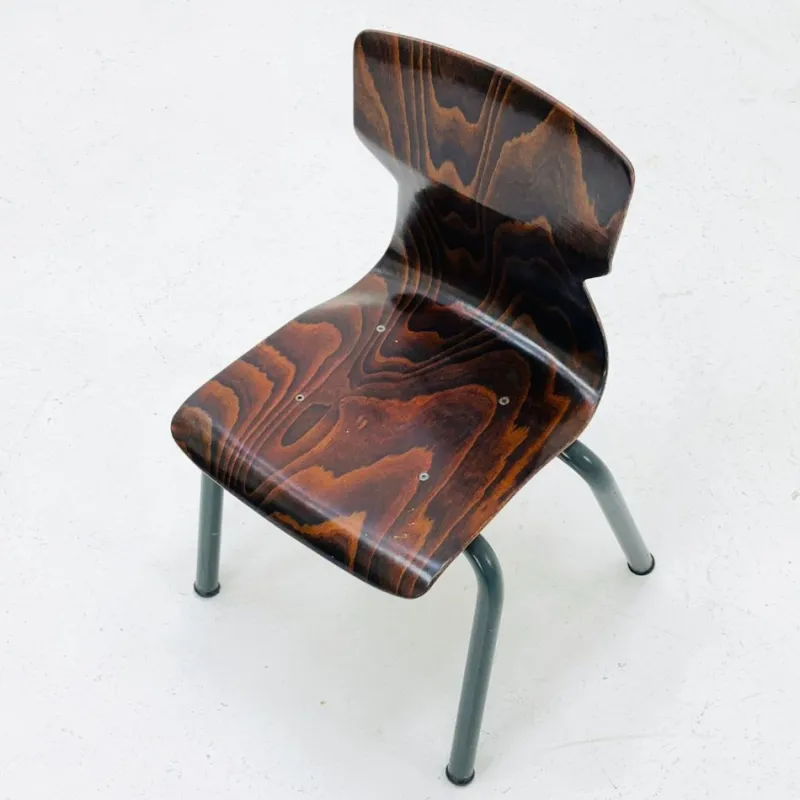 Pamono Industrial Children's School Chair in Plywood by Galvanitas & Eromes, 1960s> Children's Chairs