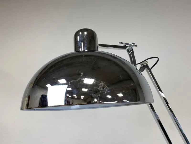 Pamono Industrial Floor Chrome Lamp, 1980s> Floor Lamps