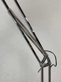 Pamono Industrial Floor Chrome Lamp, 1980s><noscript><img width=