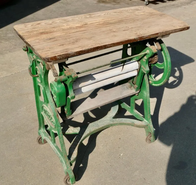 Discount Pamono Industrial Garden Table in Cast-Iron with Pine Top, 1900