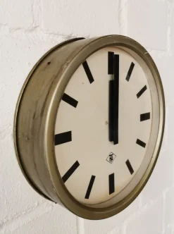 Hot Pamono Industrial German Clock from TN / Telefonbau und Nomalzeit, 1950s