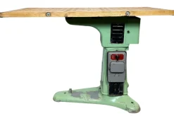Pamono Industrial Green Cast Iron Table, 1960s> Worktables & Workbenches