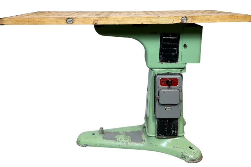Pamono Industrial Green Cast Iron Table, 1960s> Worktables & Workbenches