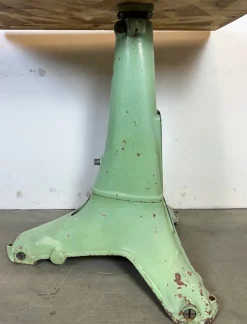 Pamono Industrial Green Cast Iron Table, 1960s><noscript><img width=