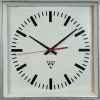 Hot Pamono Industrial Grey Square Wall Clock from Pragotron, 1980s