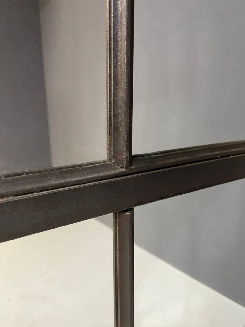 Pamono Industrial Iron Mirror with Patina, Czechoslovakia, 1960s> Mirrors