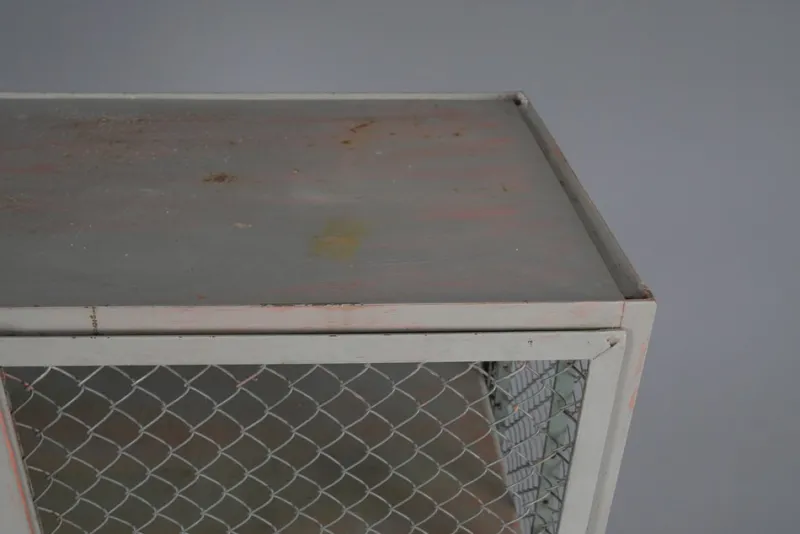 Sale Pamono Industrial Lockable Metal Wine Cabinet with Space for 64 Wine Bottles, 1960s