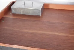 Clearance Pamono Industrial Mahogany Desk Work Table, Former Czechoslovakia, 1960s