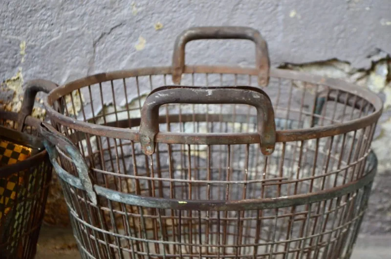 Sale Pamono Industrial Metal Basket, 1940s