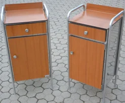 Clearance Pamono Industrial Nightstands, 1960s, Set of 2