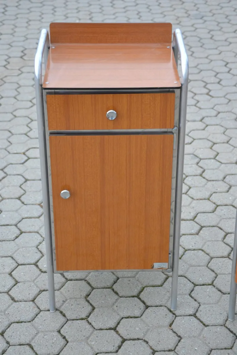 Clearance Pamono Industrial Nightstands, 1960s, Set of 2