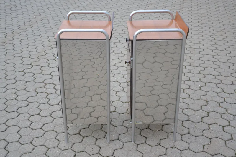 Clearance Pamono Industrial Nightstands, 1960s, Set of 2
