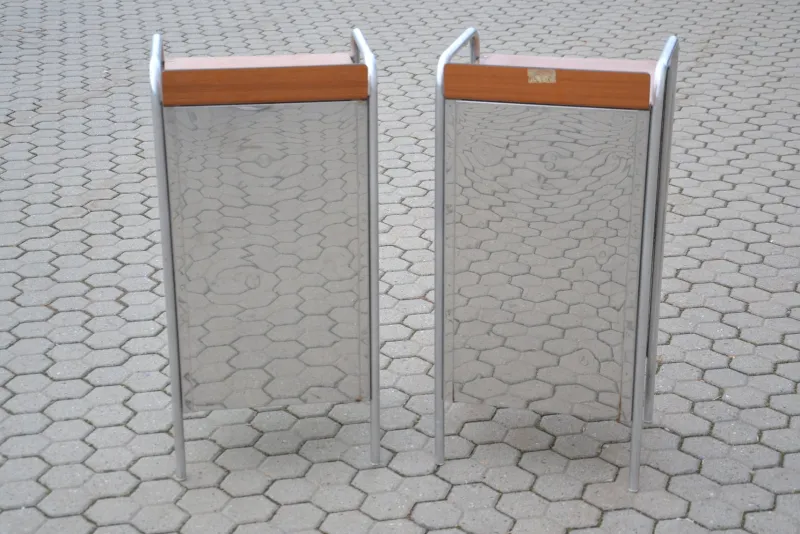 Clearance Pamono Industrial Nightstands, 1960s, Set of 2