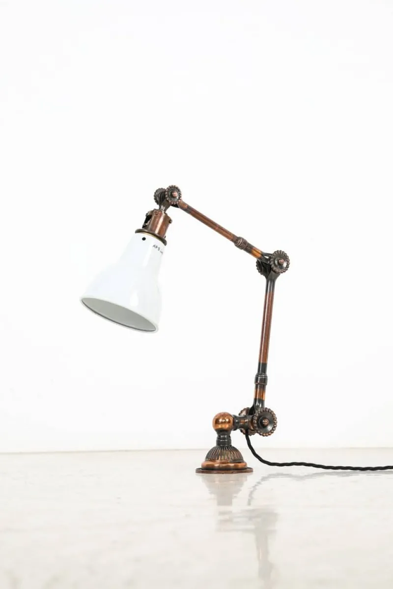 Sale Pamono Industrial Oxy-Copper Machinist Wall or Desk Lamp from Dugdills
