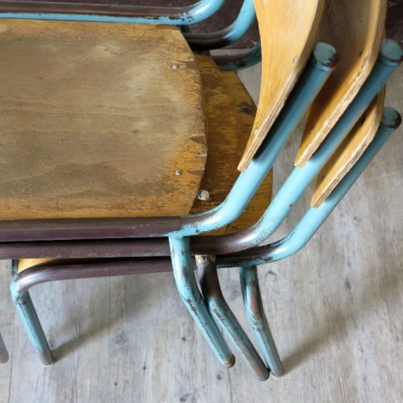 Clearance Pamono Industrial Stackable Children's Chair from Delagrave, 1950s
