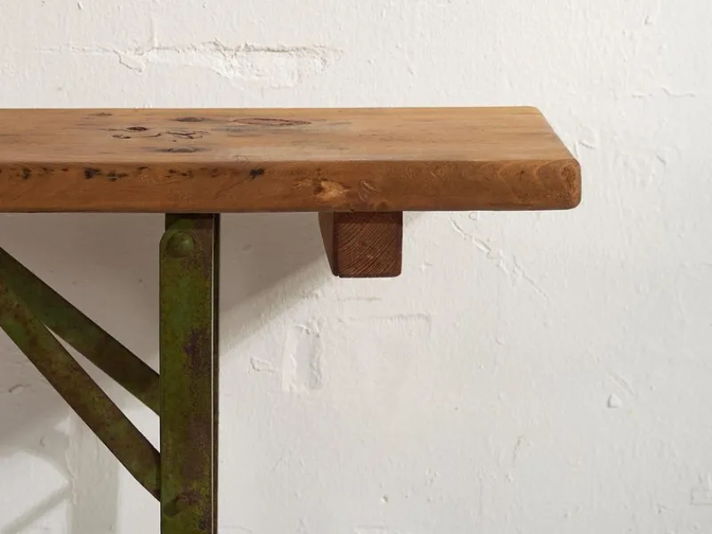 Pamono Industrial Style Folding Bench, 1950> Benches