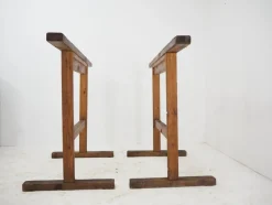 Online Pamono Industrial Trestle Table Bases, Early 20th Century, 1930s, Set of 2