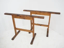 Online Pamono Industrial Trestle Table Bases, Early 20th Century, 1930s, Set of 2