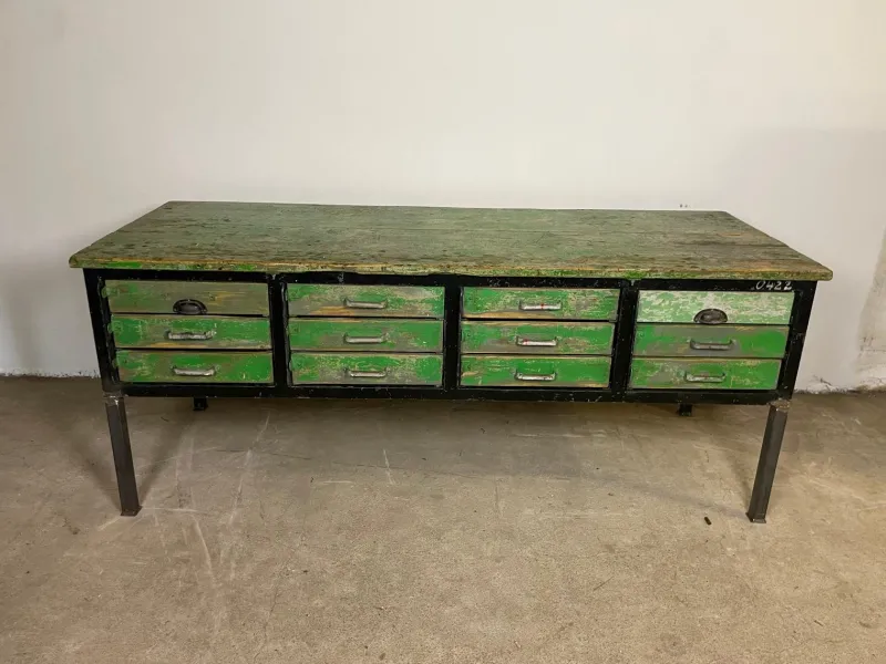 Pamono Industrial Workbench in Wood> Worktables & Workbenches