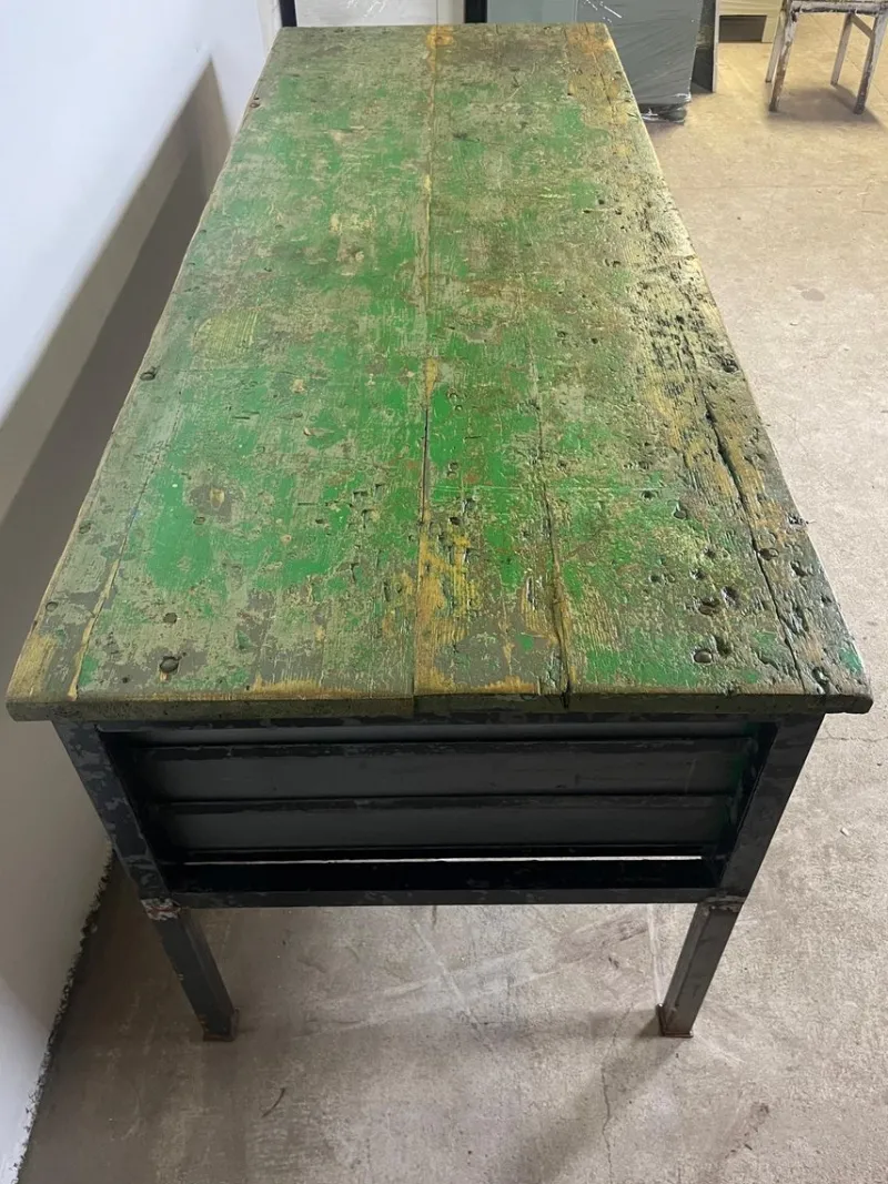 Pamono Industrial Workbench in Wood> Worktables & Workbenches