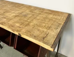 Pamono Industrial Worktable with Three Iron Drawers, 1960s