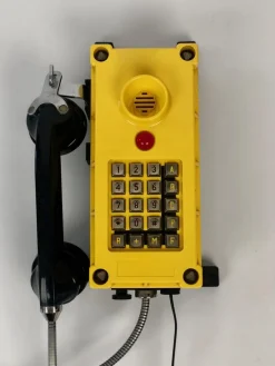 Pamono Industry Wall Mount Telephones in Bright Yellow from Tesla, 2004, Set of 2><noscript><img width=