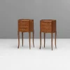 Pamono Inlaid Bedside Tables, 1950s, Set of 2> Nightstands