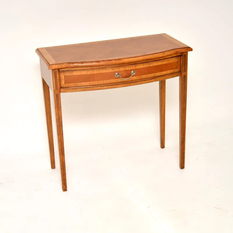 Pamono Inlaid Walnut Console or Side Table, 1950s> Console Tables