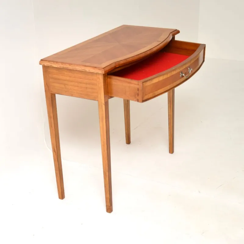 Pamono Inlaid Walnut Console or Side Table, 1950s> Console Tables
