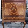 Sale Pamono Inlaid Wood and Glass Secretaire, 1970s