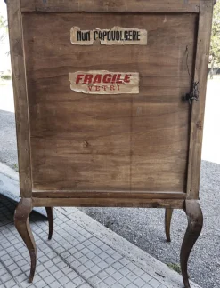 Sale Pamono Inlaid Wood and Glass Secretaire, 1970s