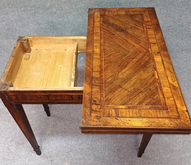 Outlet Pamono Inlaid Wood Folding Game Table, 18th Century