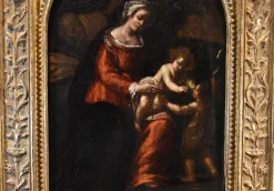Pamono Ippolito Scarsella, Holy Family with St John, 1600, Oil on Board, Framed><noscript><img width=
