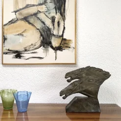 Clearance Pamono Ireneè Rochard & Reveyrolis Paris, Horse Sculpture, 1930s, Terracotta