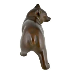 Online Pamono Irenee Rochard, Art Deco Bear Sculpture, 1930, Bronze