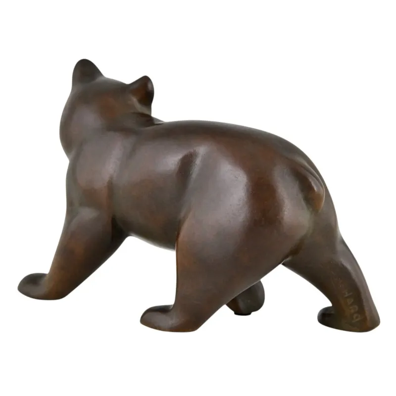 Online Pamono Irenee Rochard, Art Deco Bear Sculpture, 1930, Bronze