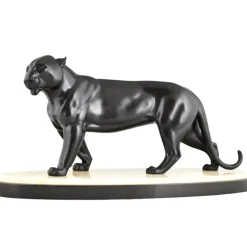 Pamono Irenee Rochard, Art Deco Panther Sculpture, 1930s, Bronze> Art Deco|Sculpture