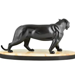 Pamono Irenee Rochard, Art Deco Panther Sculpture, 1930s, Bronze><noscript><img width=