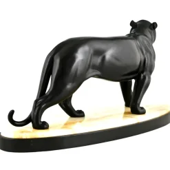 Pamono Irenee Rochard, Art Deco Panther Sculpture, 1930s, Bronze><noscript><img width=