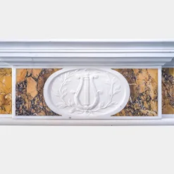 Pamono Irish Georgian Statuary and Siena Marble Fireplace Mantel, Late 18th Century