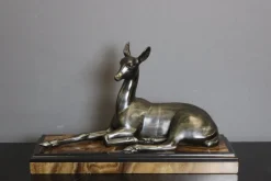 Pamono Irénée Rochard, Art Deco Antelope, 1920s, Babbitt> Art Deco