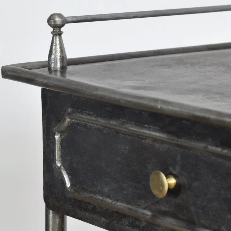 Clearance Pamono Iron & Brass Nightstand, 1910s