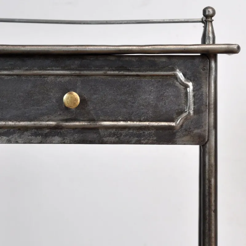 Clearance Pamono Iron & Brass Nightstand, 1910s