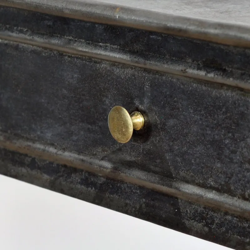 Clearance Pamono Iron & Brass Nightstand, 1910s