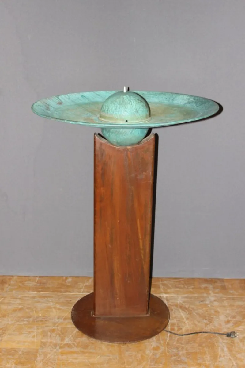 Pamono Iron and Copper Fountain by Tom Torrens, 1990> Garden Accessories
