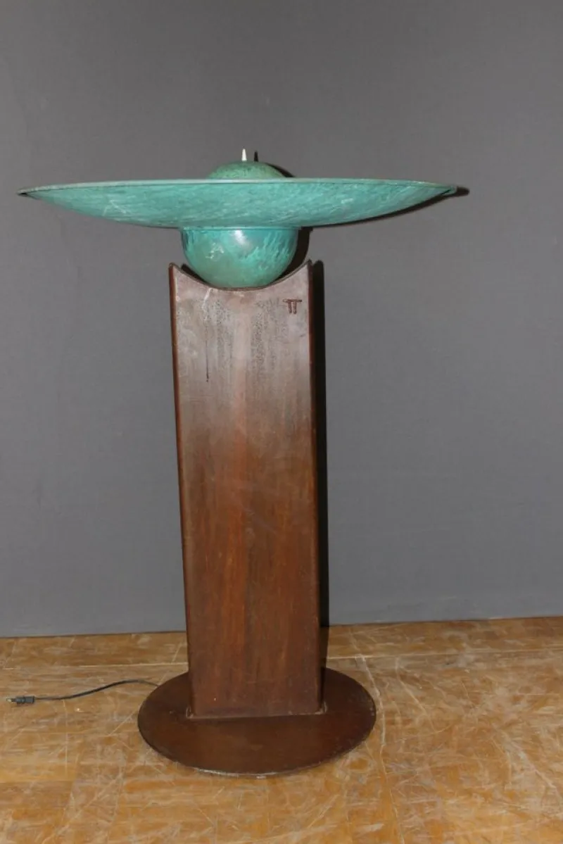 Pamono Iron and Copper Fountain by Tom Torrens, 1990> Garden Accessories