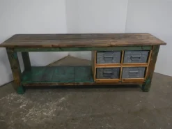 Pamono Iron and Fir Countertop Counter, 1950s><noscript><img width=