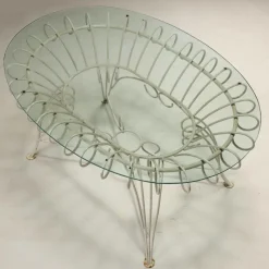 Pamono Iron and Glass Garden Table, 1960s><noscript><img width=