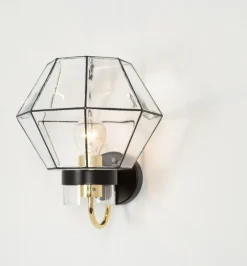 Hot Pamono Iron and Glass Wall Light Sconces from Limburg, Germany, 1960s, Set of 2
