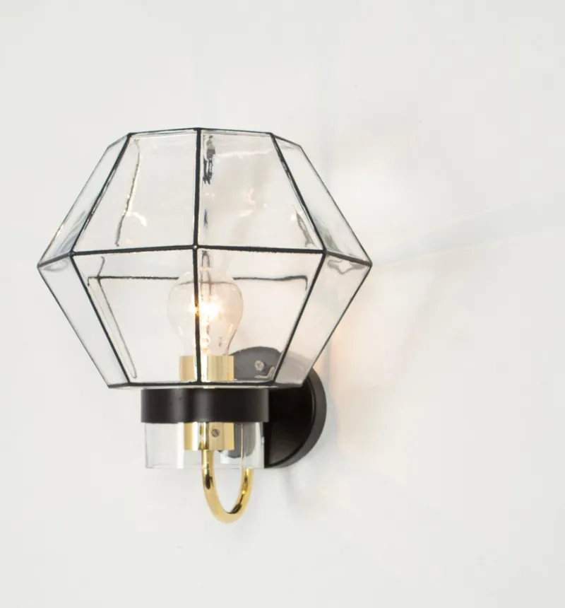 Hot Pamono Iron and Glass Wall Light Sconces from Limburg, Germany, 1960s, Set of 2